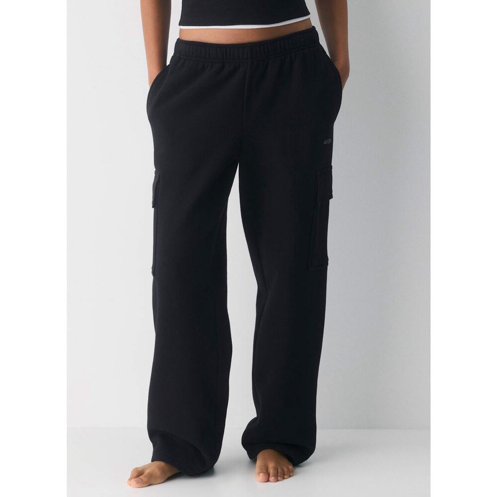 Aritzia Cozy Sweat Fleece Mega Cargo Sweatpant Black Size Small